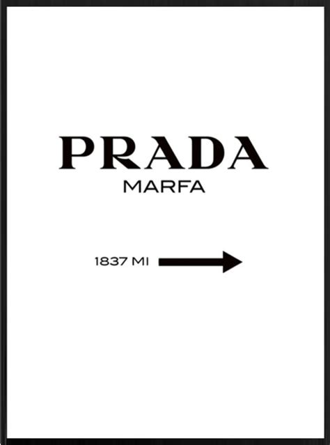 prada black and white poster